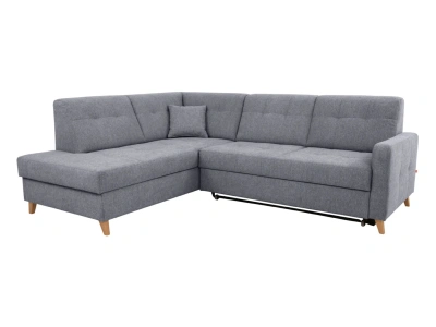 Narożniki lewostronny Lars rozkładany z pojemnikiem szaroniebieski BRW