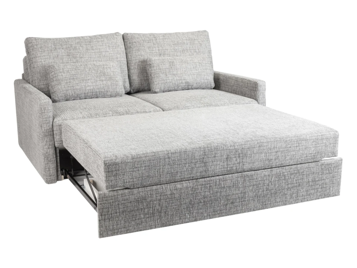 Sofa dwuosobowa Amalia rozkładana z pojemnikiem szara BRW, Black Red White