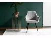 KRZESŁO VELVET JASNO SZARE AMADIO AKN47
