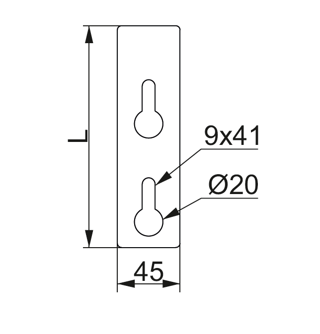 Płaskownik dociskowy osłony wiatrowej PDOW15NMC
