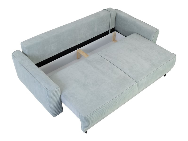 Sofa trzyosobowa Larisa rozkładana pojemniki miętowa BRW Black Red White