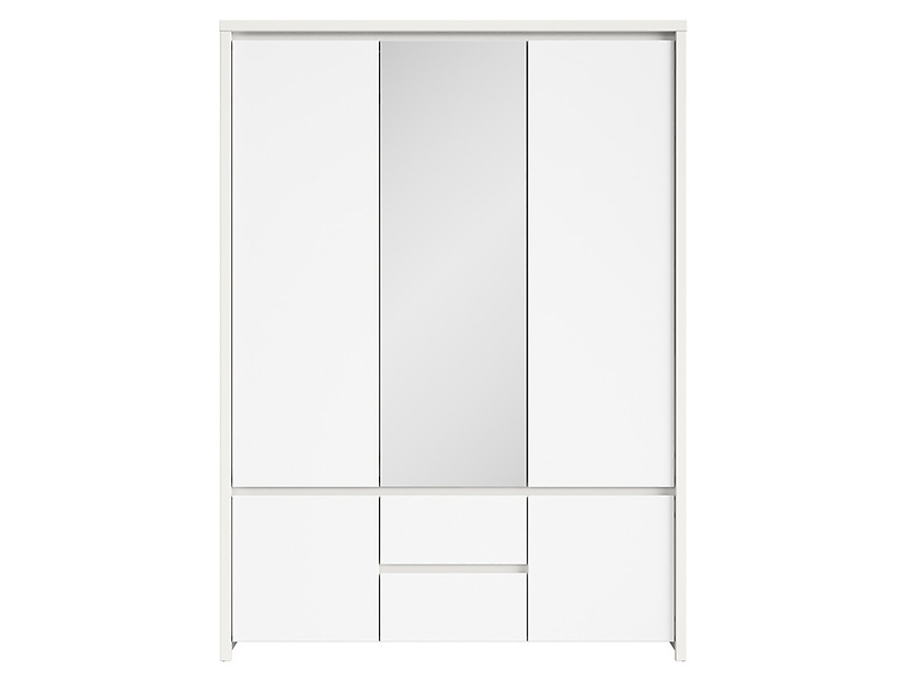 Szafa Kaspian trzydrzwiowa biały/biały matowy BRW, Black Red White