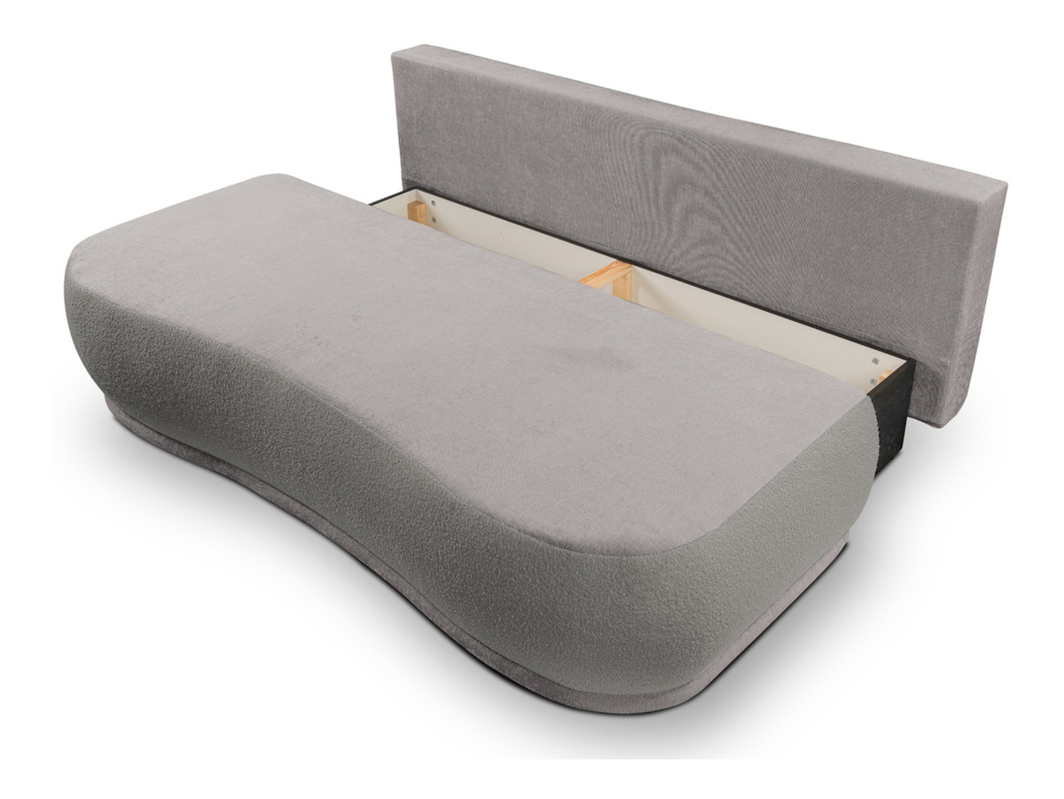 Sofa Centaur z funkcją spania i pojemnikiem jasnoszara BRW, Black Red White