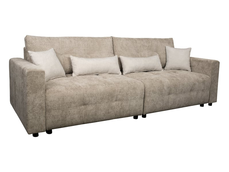 Sofa trzyosobowa Belfast rozkładana z pojemnikiem plecionka beżowa BRW