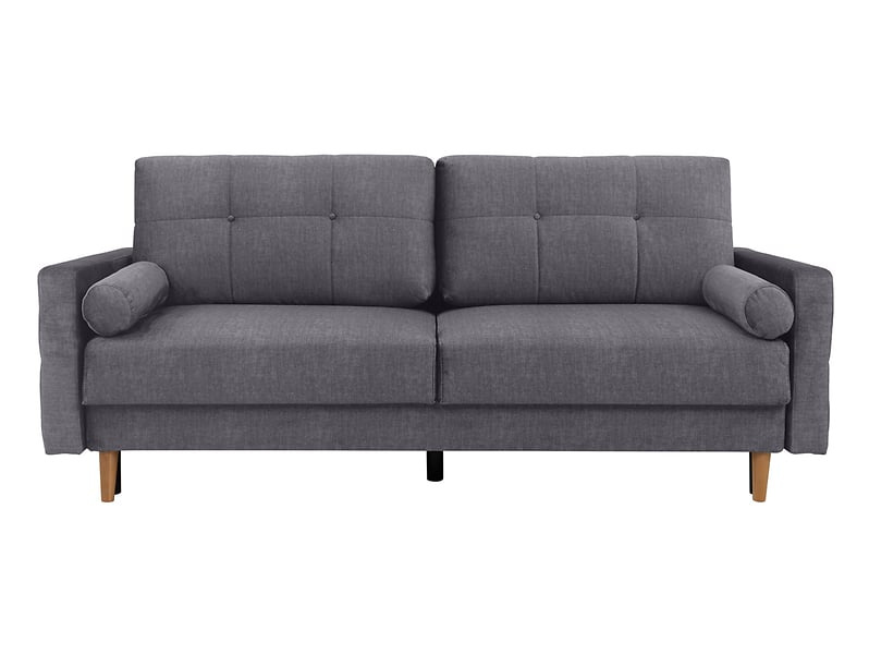 Sofa trzyosobowa Torent rozkładana z pojemnikiem welurowa szara BRW