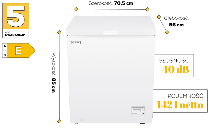 Zamrażarka skrzyniowa KFCF 1403.1 EW