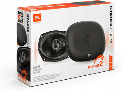 Głośniki samochodowe JBL STAGE2 965M 6x9 Owalne Trójdrożne 560W Maskownice