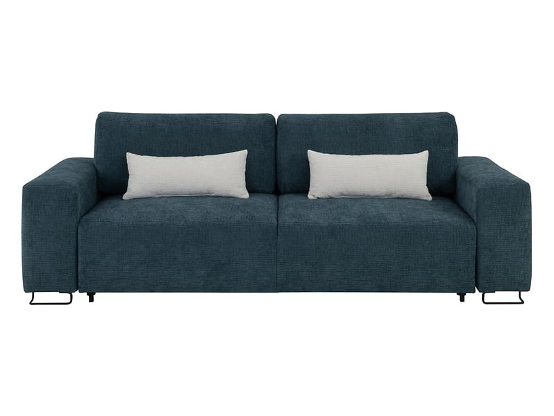 Sofa trzyosobowa rozkładana Kizo turkusowa z pojemnikiem na pościel BRW