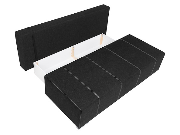 Sofa Street IV funkcja spania czarna kanapa welurowa