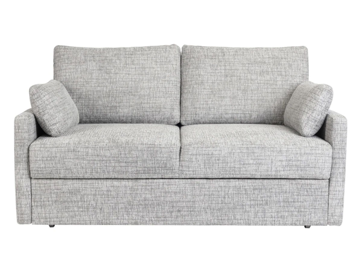 Sofa dwuosobowa Amalia rozkładana z pojemnikiem szara BRW, Black Red White