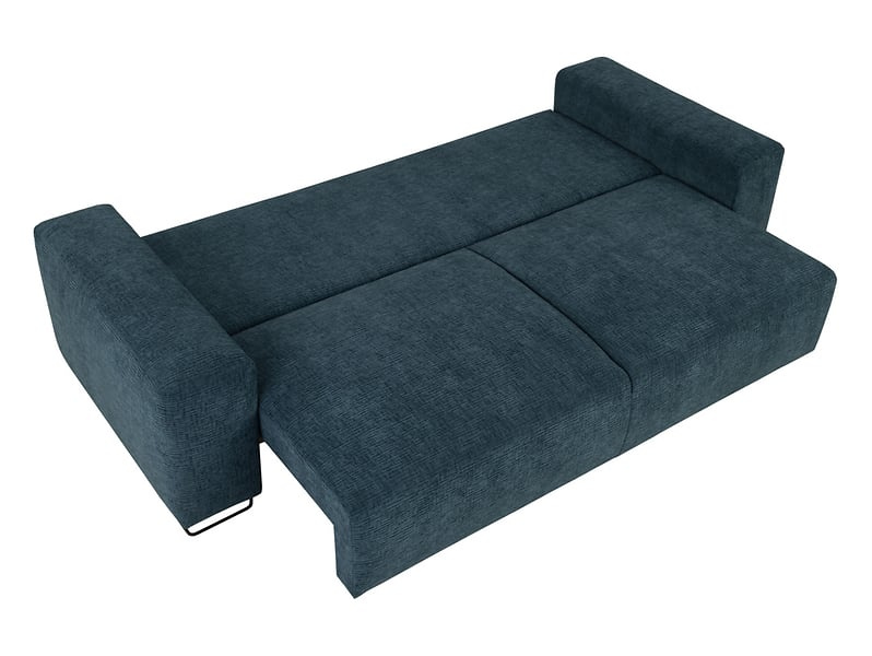 Sofa trzyosobowa rozkładana Kizo turkusowa z pojemnikiem na pościel BRW