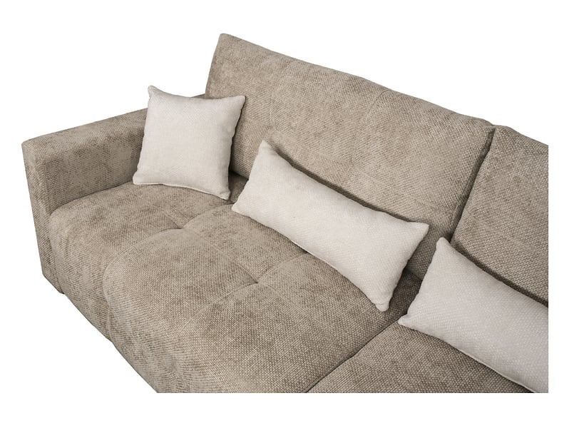 Sofa trzyosobowa Belfast rozkładana z pojemnikiem plecionka beżowa BRW