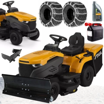 Traktor ogrodowy Stiga Estate 398 W SE 2cyl PŁUG 100cm + ŁAŃCUCHY