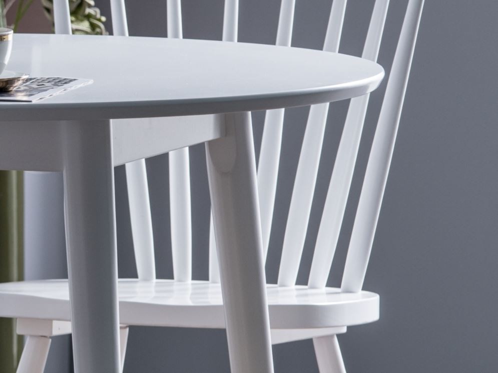 Stół LARSON okrągły biały 90x90 cm Signal