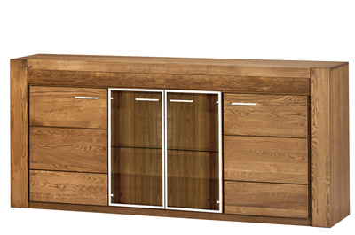 KOMODA VELVET 49 4D SZYNAKA MEBLE DĄB RUSTICAL