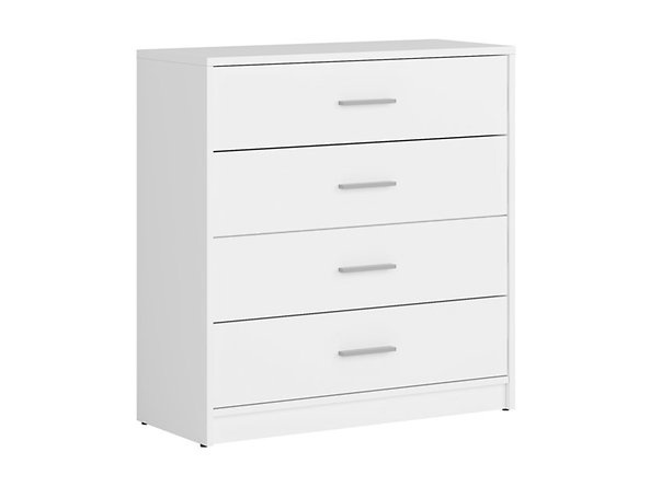 Komoda szafka biała 80cm szuflady Nepo Plus Black Red White, BRW