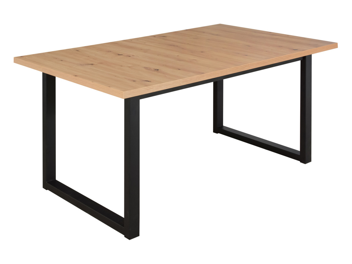 Stół rozkładany prostokątny Lankin 140-180/80 dąb artisan/czarny BRW