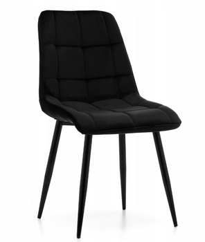 KRZESŁO CHIC VELVET CZARNY STELAŻ/CZARNY SIGNAL