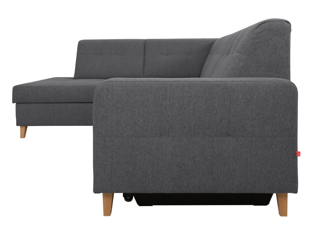 Narożnik lewostronny Lars rozkładany z pojemnikiem antracytowy  BRW