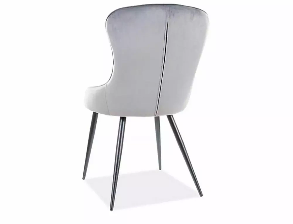 KRZESŁO SZARE VELVET AMADIO AKL30