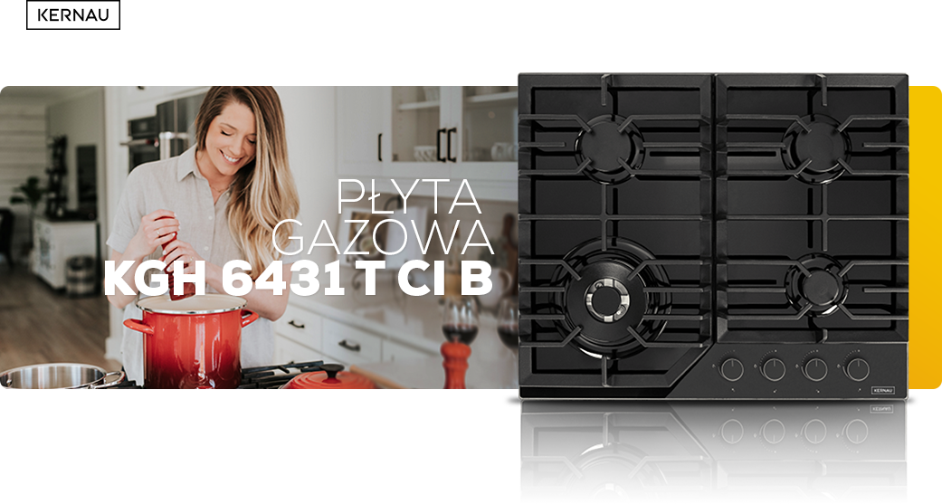 Płyta Gazowa KERNAU KGH 6431 TCI B Czarna