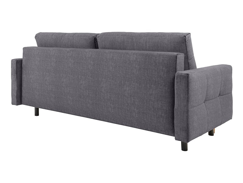 Sofa trzyosobowa Torent rozkładana z pojemnikiem welurowa szara BRW
