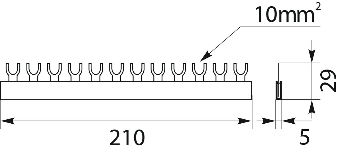 Szyna prądowa S12 1F -10 Elektro-Plast