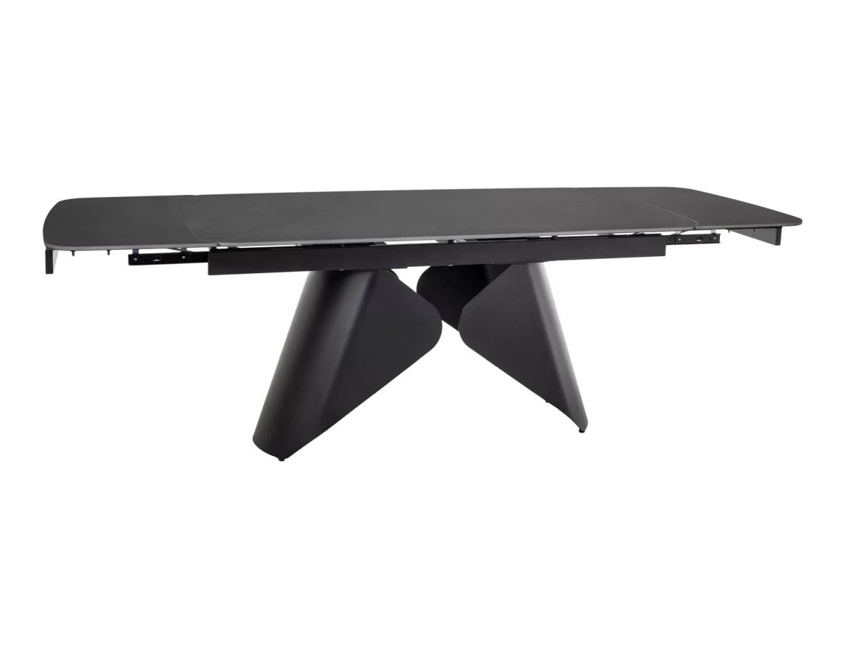 Stół Rozkładany ARMANDO (160-240)x90 Czarny Mat Nowoczesny Stylowy SIGNAL