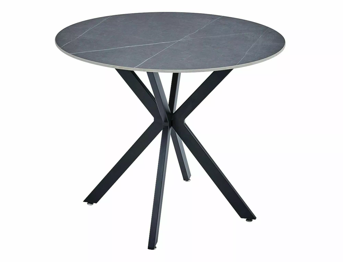 Stół TALIA II 90 -  efekt marmuru/ szary/czarny mat TALIASZC90 SIGNAL