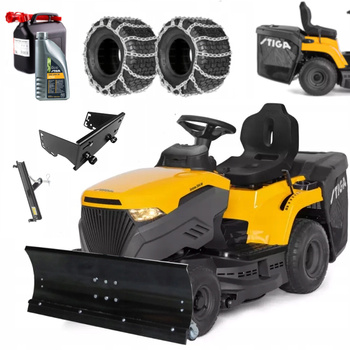 Traktor ogrodowy STIGA Estate 384 M PŁUG 100cm + ŁAŃCUCHY