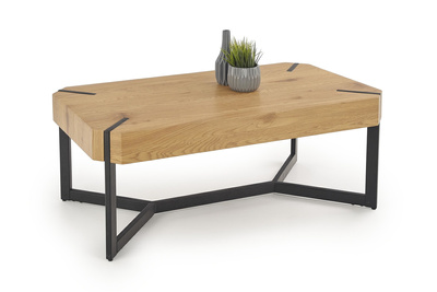 Ława LAVIDA Dąb Złoty/Czarny 60x110cm Salon Biuro Styl Industrialny HALMAR