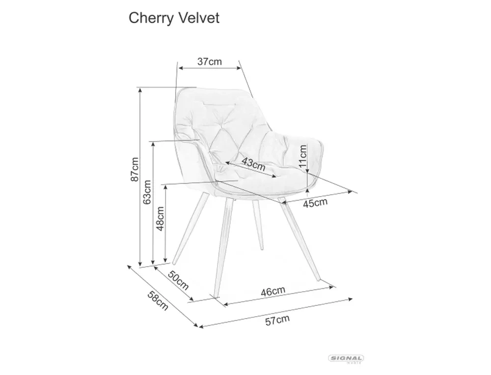 KRZESŁO VELVET CZARNE AMADIO AKC51