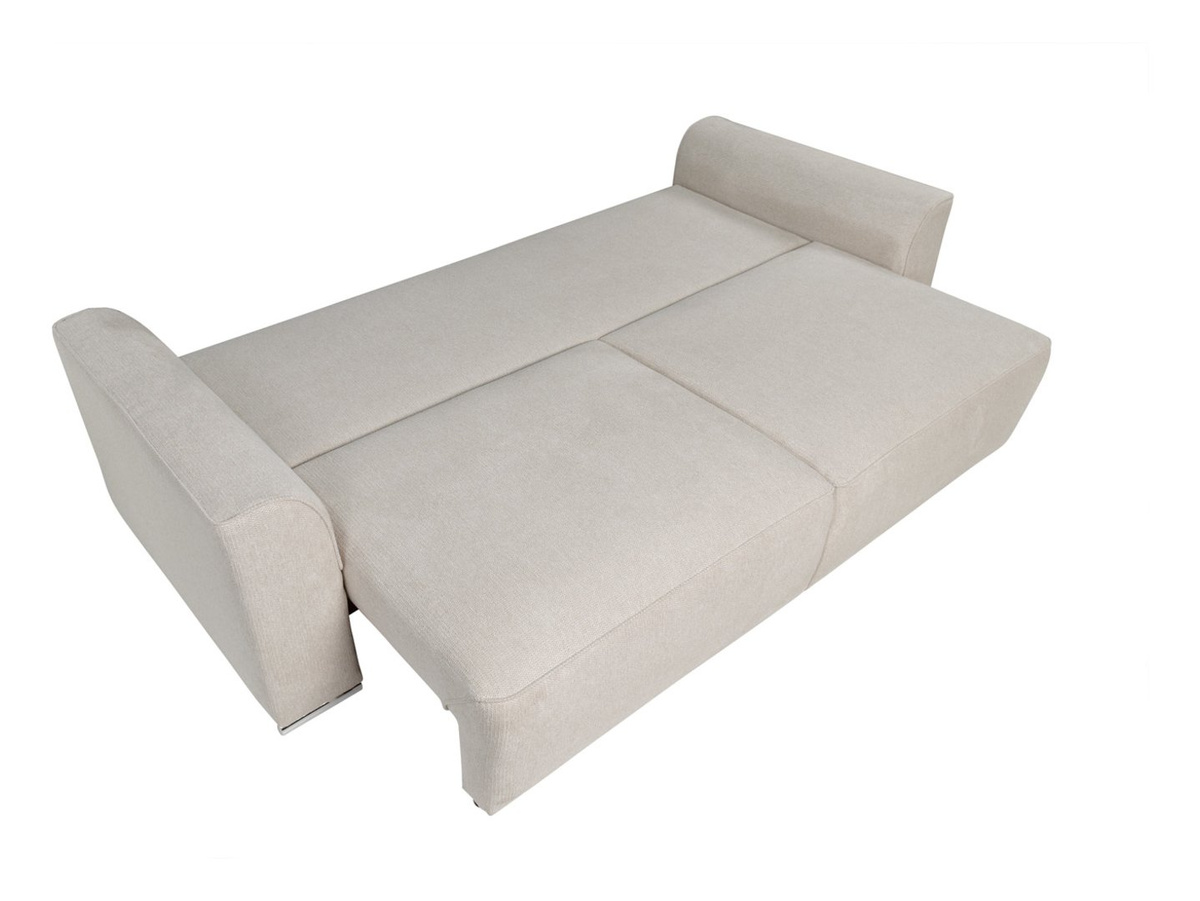 Sofa trzyosobowa Lora rozkładana z pojemnikiem beżowa Black Red White, BRW