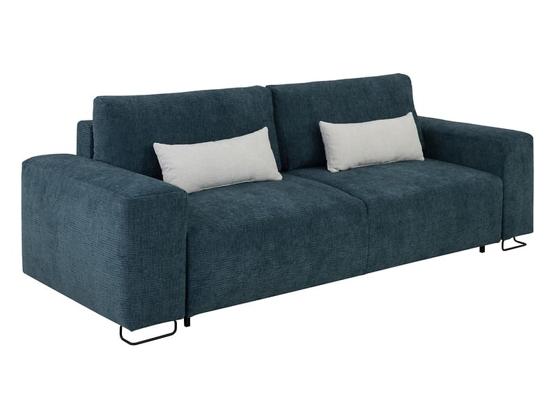 Sofa trzyosobowa rozkładana Kizo turkusowa z pojemnikiem na pościel BRW