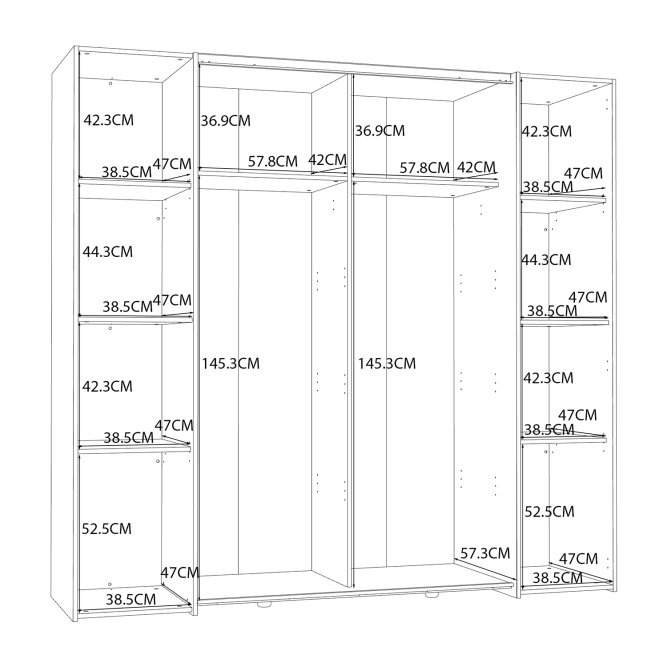 Szafa ubraniowa Narago KLTS62322-C830 Forte