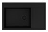 ZLEW GRANITOWY PYRAMIS CAMEA 79x50 BLACK EDITION MAT LEWY + BATERIA FLEXOS