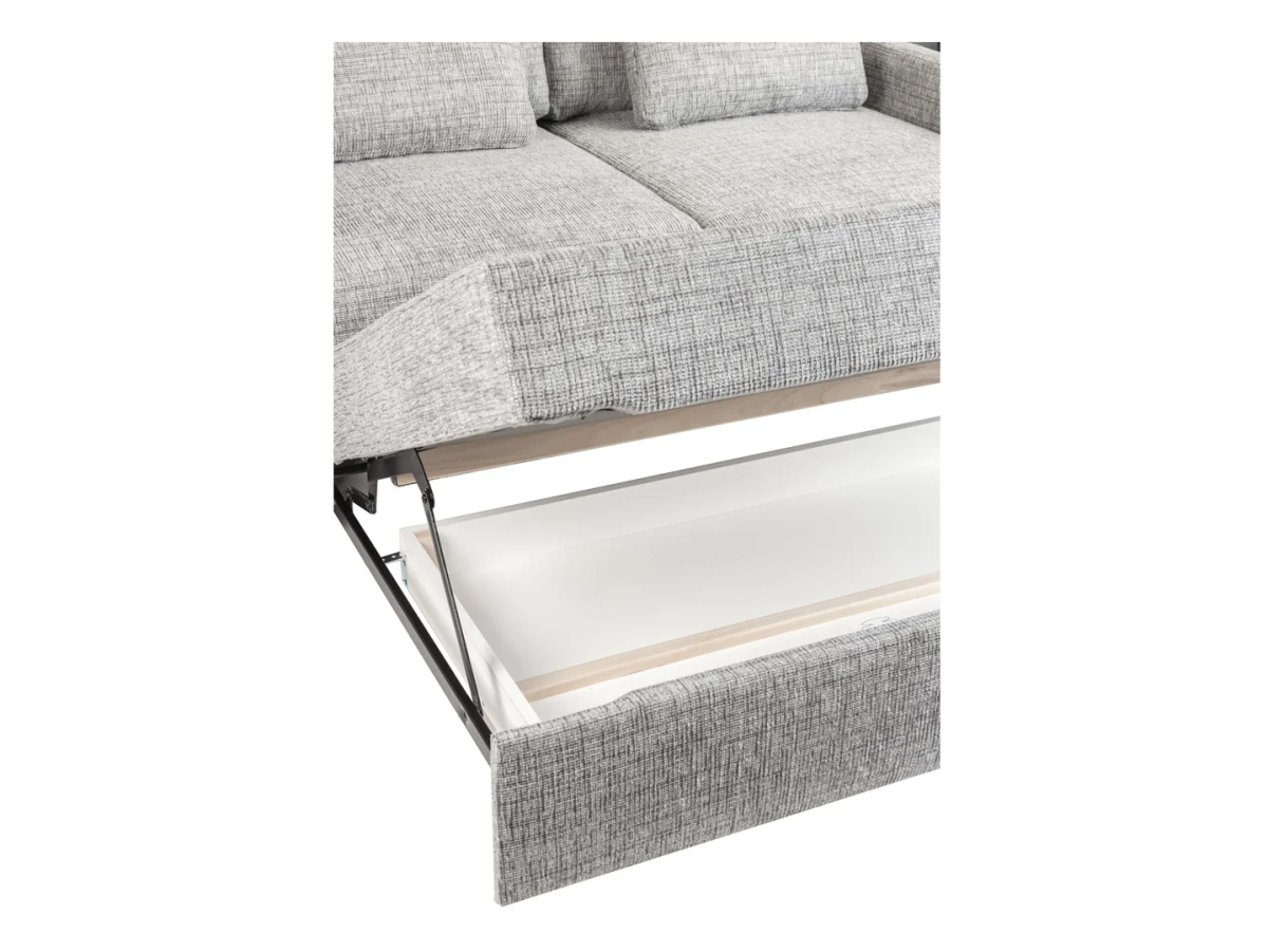 Sofa dwuosobowa Amalia rozkładana z pojemnikiem szara BRW, Black Red White
