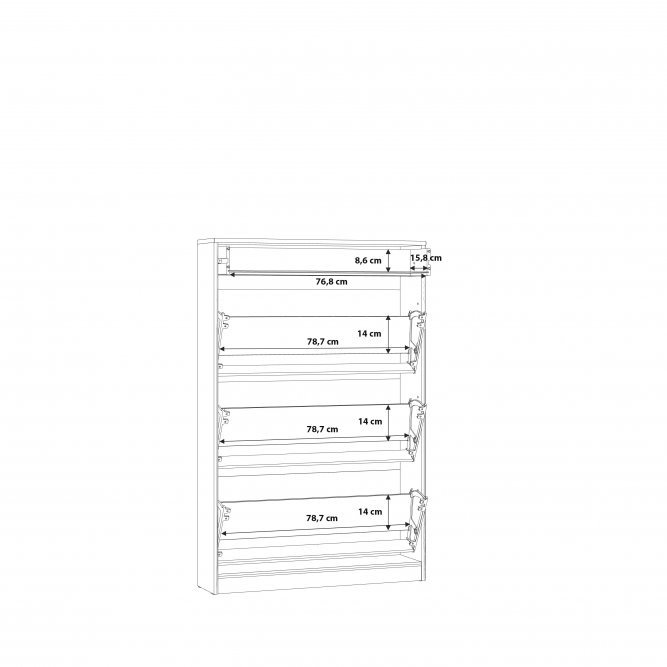 Szafka na buty NIKD321 Dąb Sonoma  NIKO - FORTE