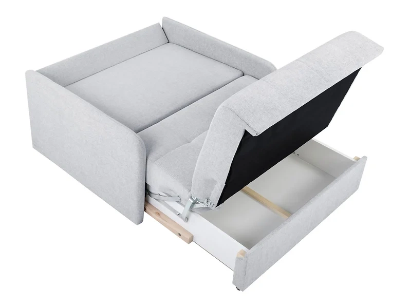 Sofa Como z funkcja spania i pojemnikiem beżowa BRW Black Red White