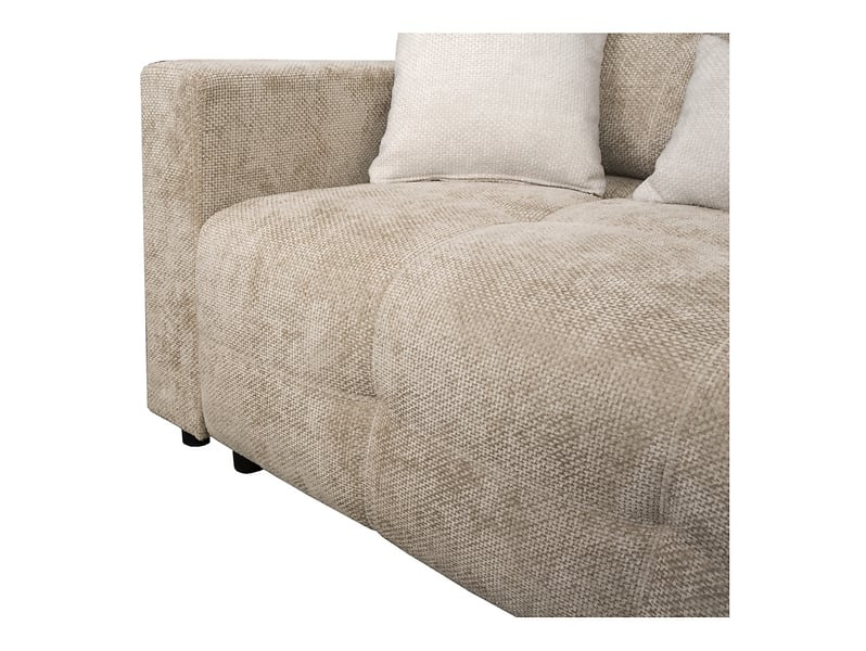 Sofa trzyosobowa Belfast rozkładana z pojemnikiem plecionka beżowa BRW
