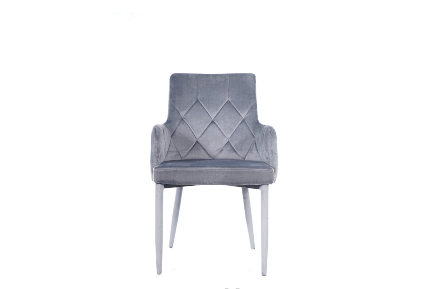 KRZESŁO VELVET SZARE AMADIO AKR14