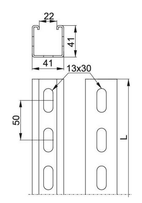 Ceownik montażowy CMP41H41/1,2MC