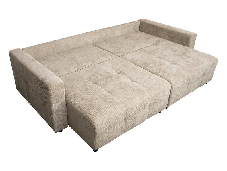 Sofa trzyosobowa Belfast rozkładana z pojemnikiem plecionka beżowa BRW