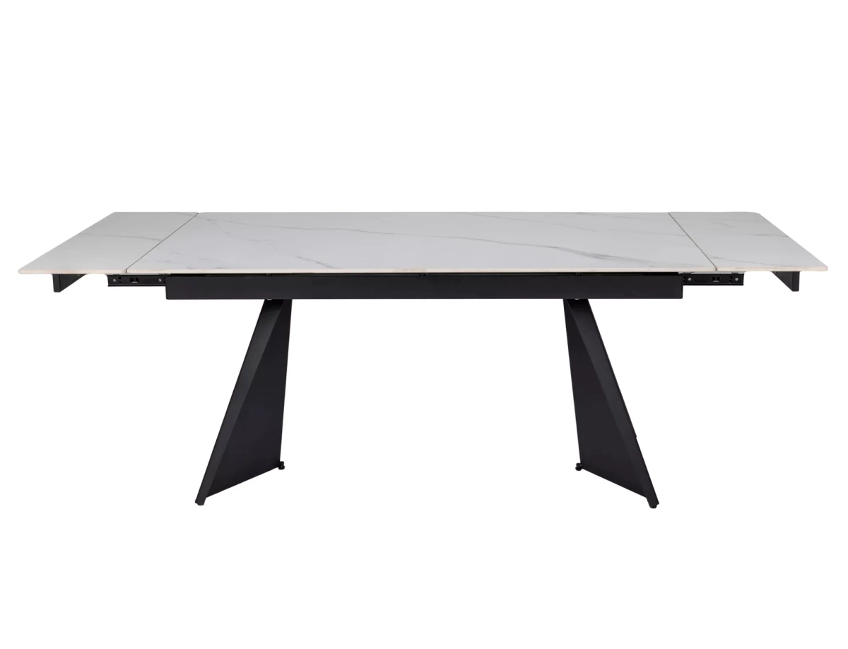 Stół Rozkładany LACONI (160-240)x90 Biały/Czarny Mat Nowoczesny Duży SIGNAL