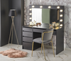 TOALETKA CZARNA Z OŚWIETLENIEM GLAMOUR AMADIO WOOD