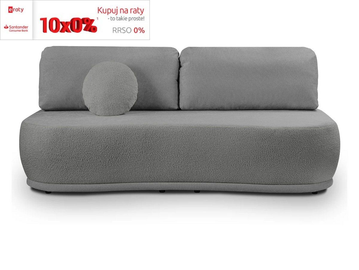 Sofa Centaur z funkcją spania i pojemnikiem szara BRW, Black Red White