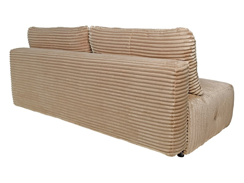 Sofa trzyosobowa Emmar rozkładana z pojemnikiem sztruksowa beżowa BRW