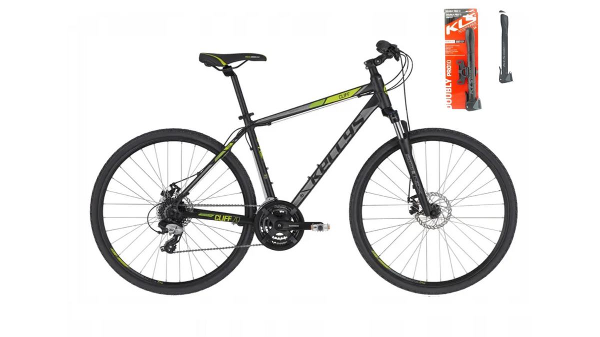 KELLYS CLIFF 70 CZARNO-ZIELONY KOŁA 28 2025 RAMA M (165-180 CM) GRATIS POMPKA