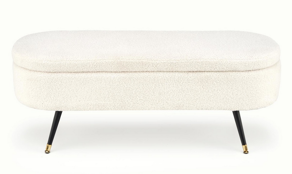 AVEIRO ławka z funkcją pojemnika KREMOWA HALMAR