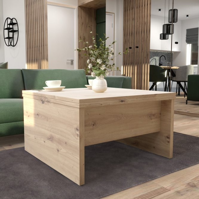 Stolik kawowy rozkładany i podnoszony 80x80 cm BELEMIR BLMT802-D78 FORTE
